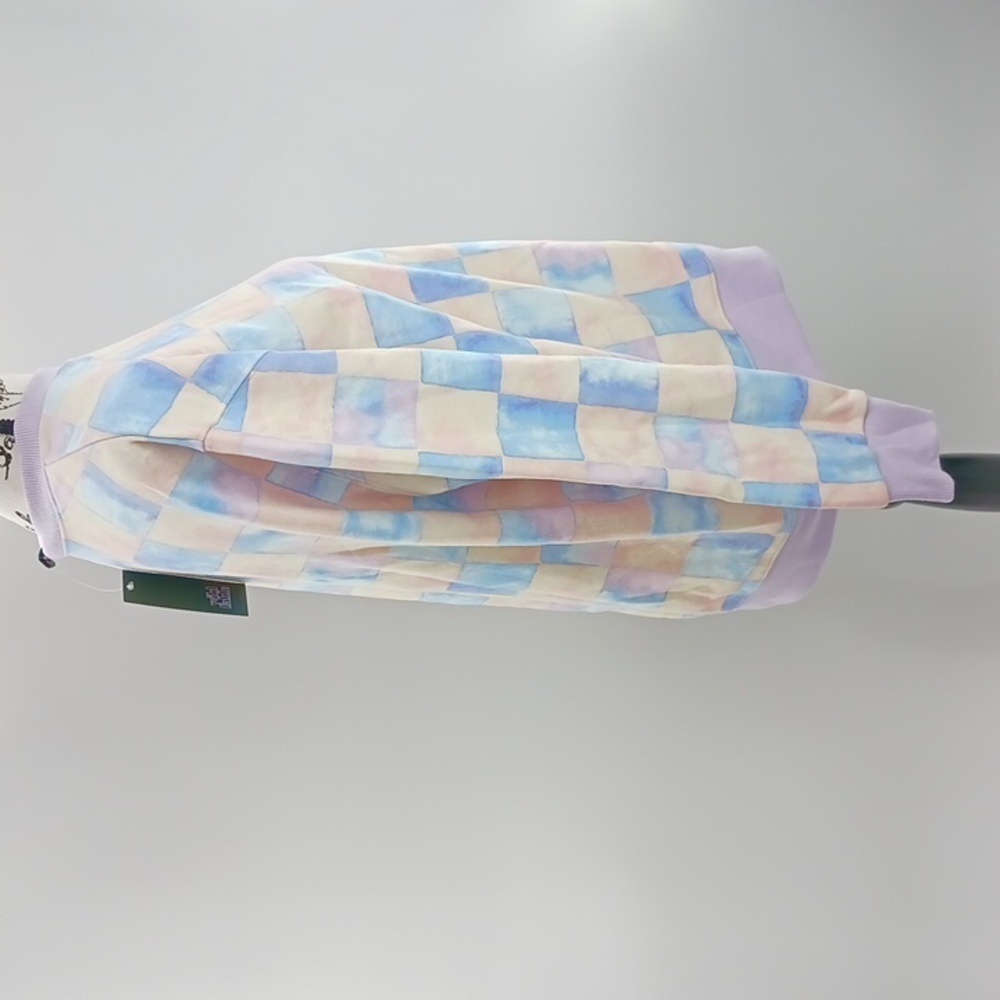 A New Day Womens Small Pastel Checkerboard Sweatshirt Crewneck New - Picture 4 of 7
